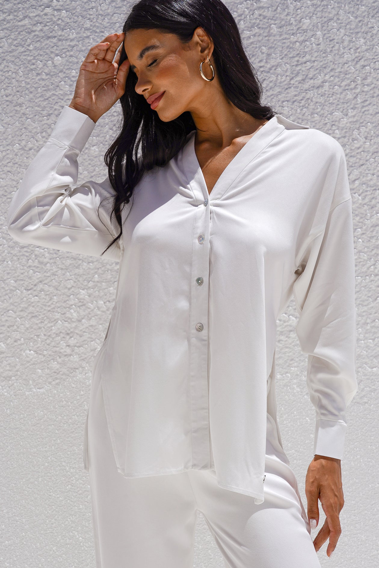 Brisbane Sustainable Button Down Long Sleeve Top