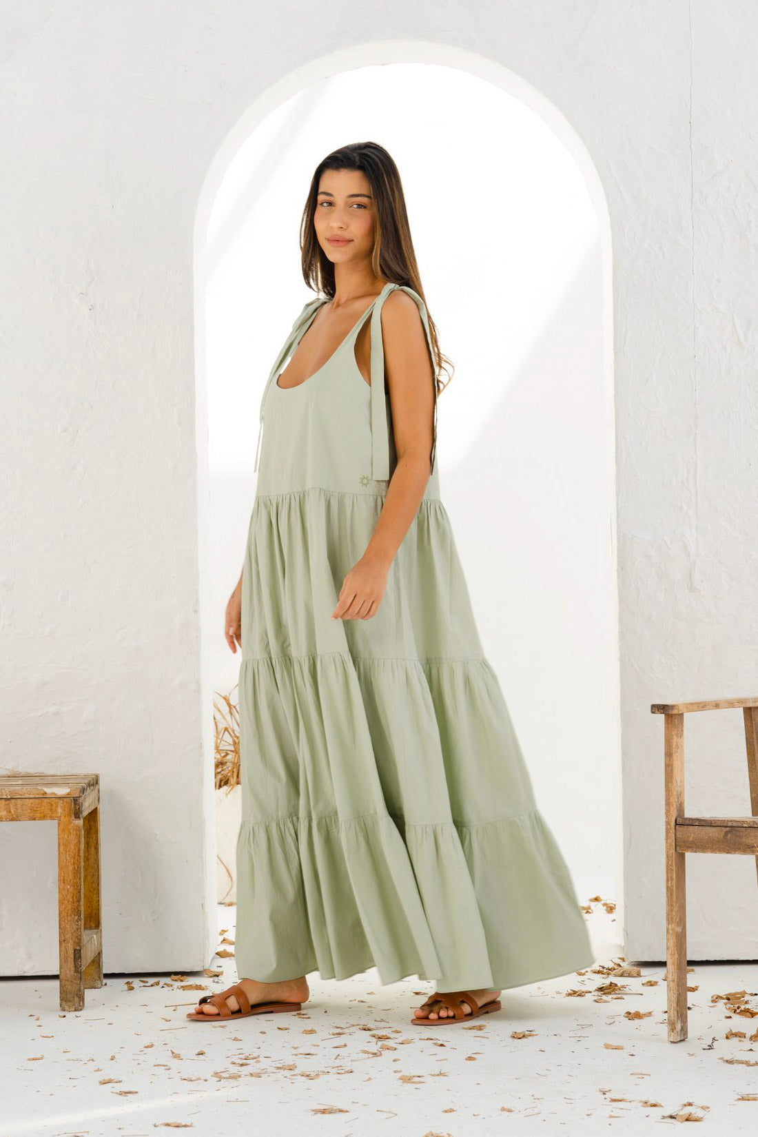 Oversized Tiered Maxi Sustainable Dress