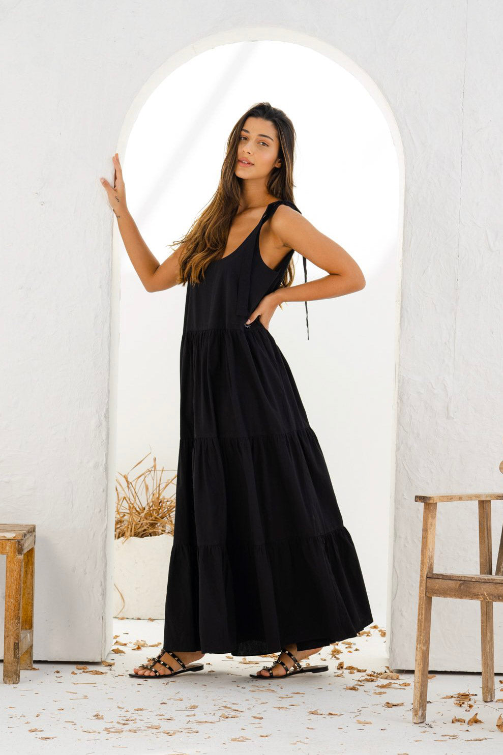 Oversized Tiered Maxi Dress